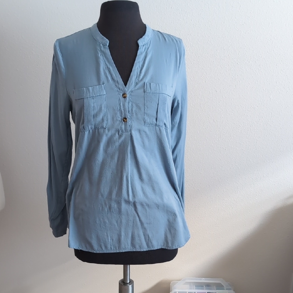 Messic Blue Button-Up Shirt